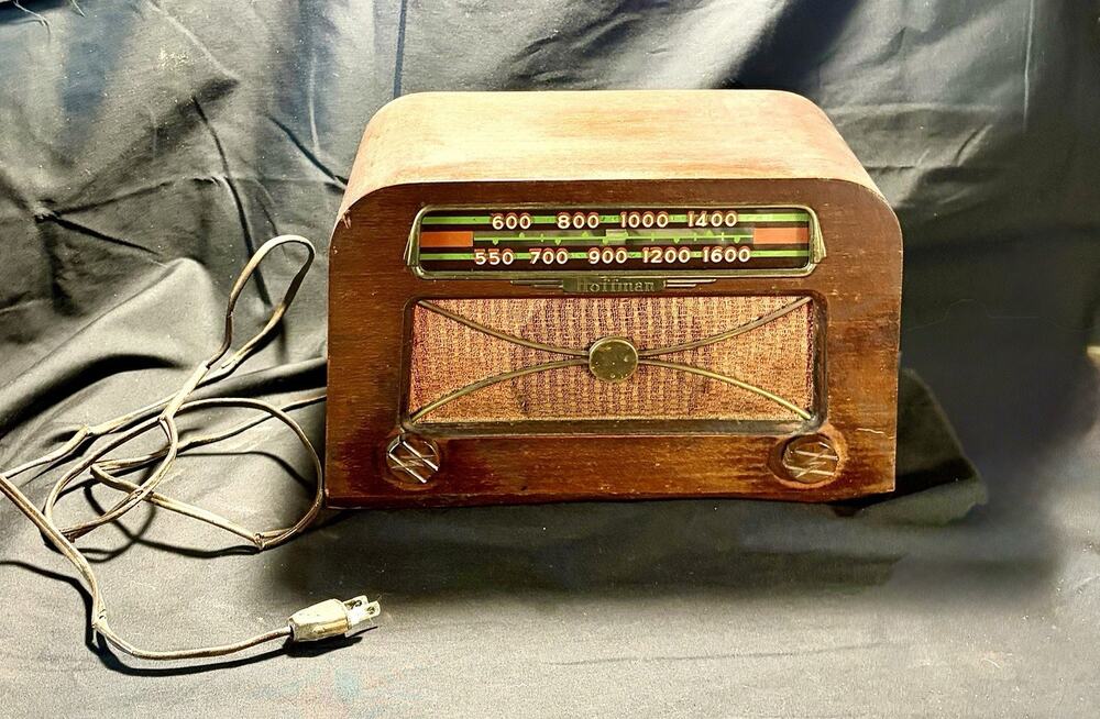 🚨 VINTAGE Mid-Century Eames Design Wood Hoffman Radio Model A-309 *Read* 📻